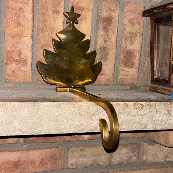 Solid Brass Christmas Tree Stocking Holder for Mantle Vintage from 1993 - Picture 2 of 13